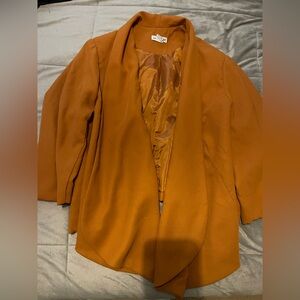 Jessica London Orange Blazer Structured Suit Jacket